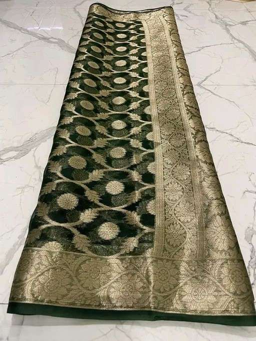 Woven Organza Zari saree ( Black )