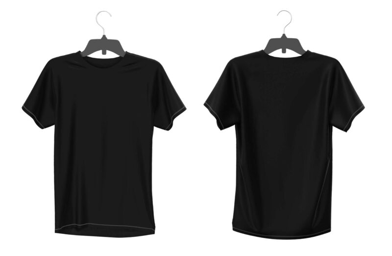Classic Black Unisex T-Shirt – Soft Cotton Blend | Front & Back View